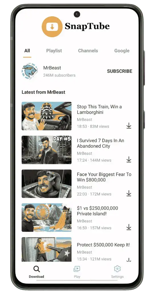 SnapTube APK Banner.